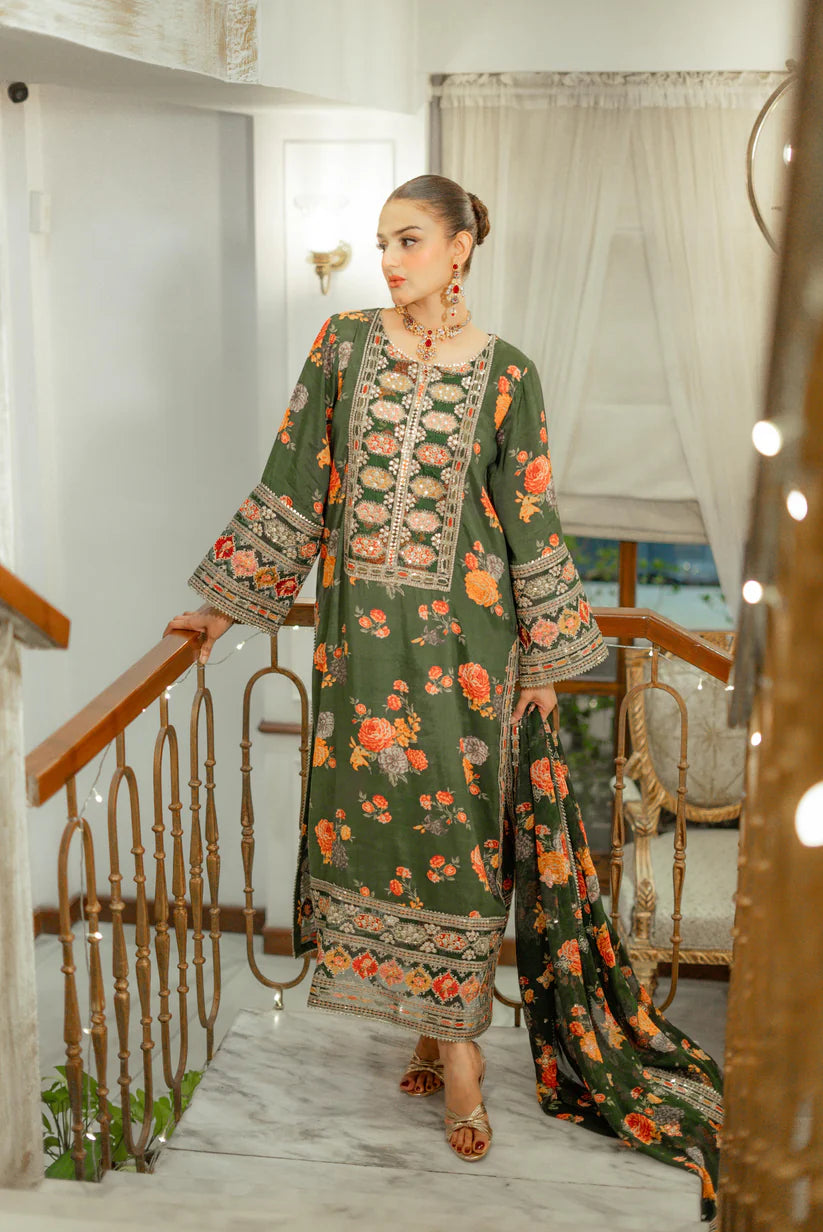 Aneelas - 3PC Luxury Embroidered Suit - USME-015065