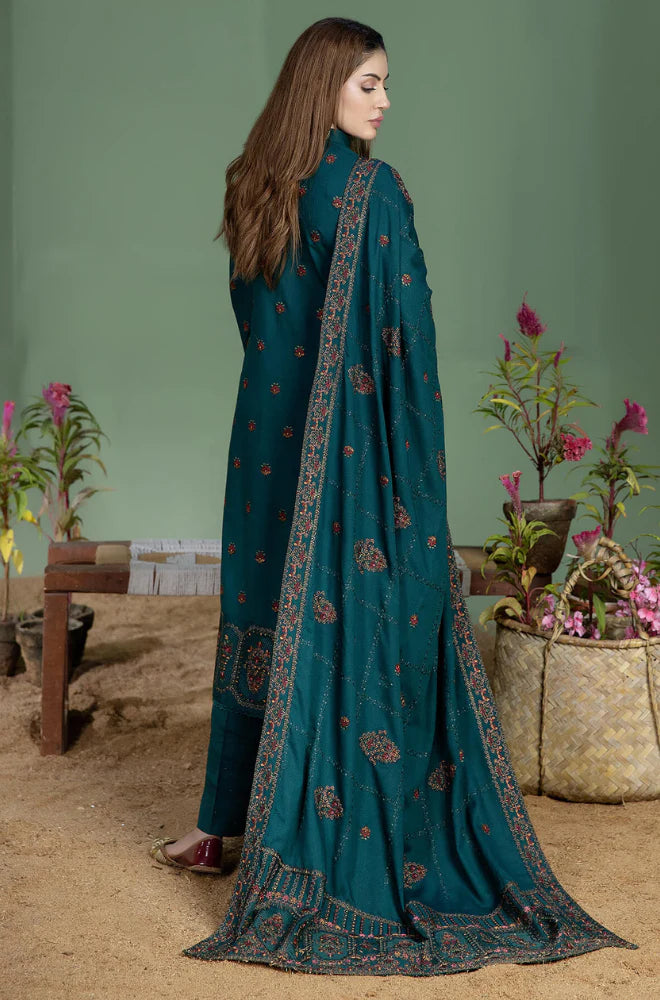 Mohagni - 3PC Luxury Dhanak Embroidered Suit - USME-015094