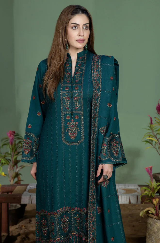 Mohagni - 3PC Luxury Dhanak Embroidered Suit - USME-015094