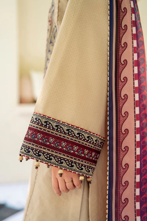 Jazmin - 3PC Dhanak Embroidered Suit - USME-015017