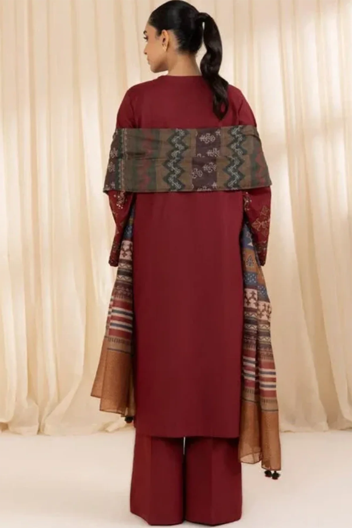 Jazmin - 3PC Dhanak Embroidered Suit - USME-015018