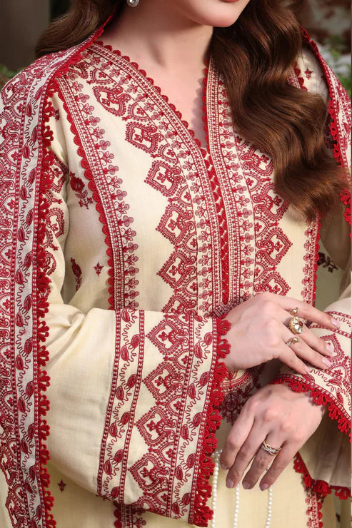 Aneelas - 3PC Luxury Dhanak Embroidered Suit - USME-015019