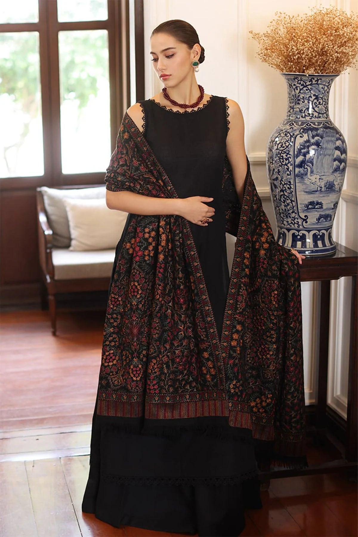 Beechtree - 3PC Luxury Dhanak Embroidered Suit - USME-015023