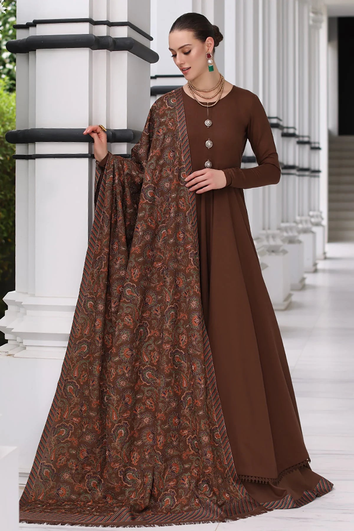 Bareeze - 3PC Luxury Dhanak Embroidered Suit - USME-015024