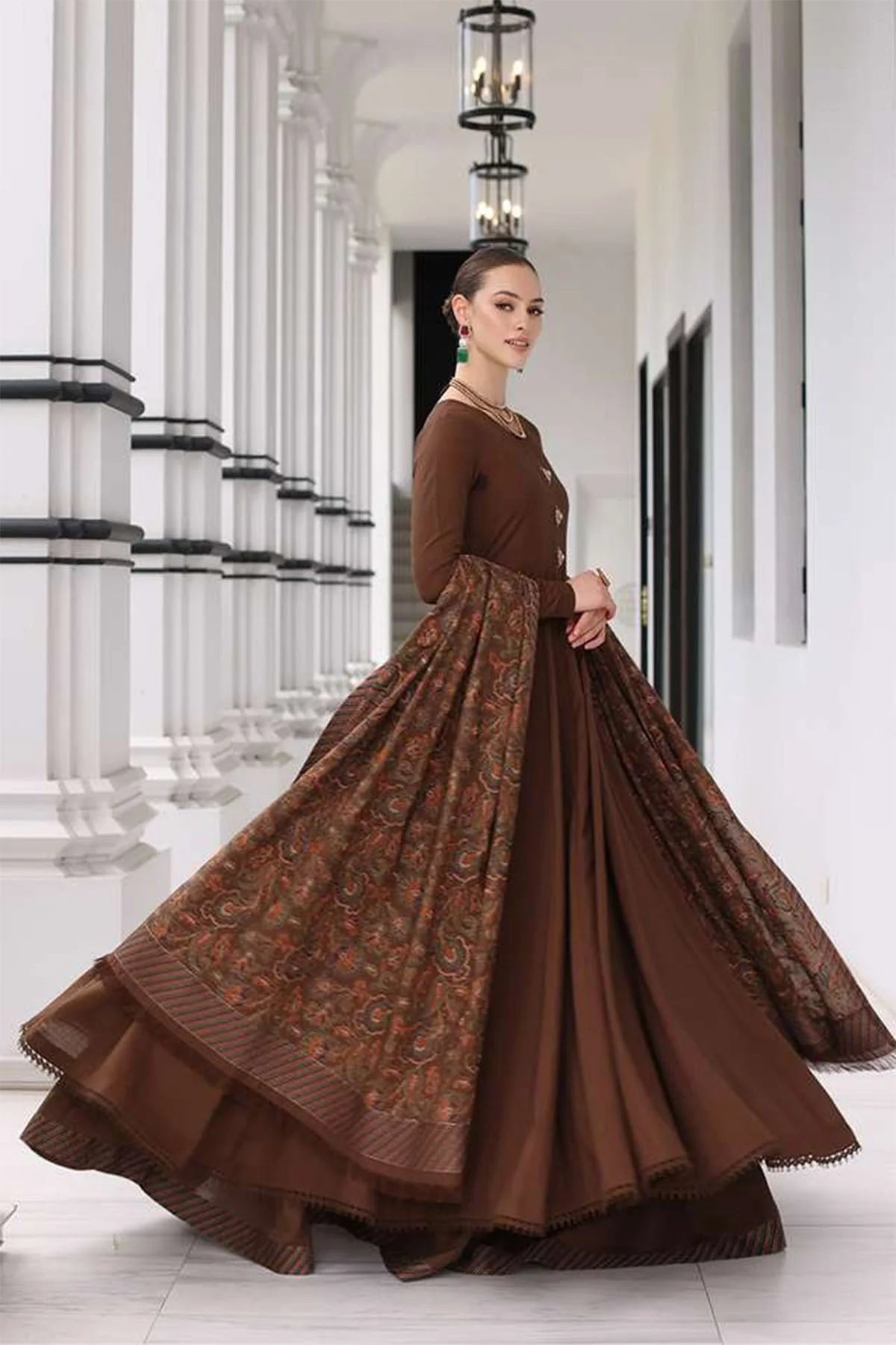 Bareeze - 3PC Luxury Dhanak Embroidered Suit - USME-015024