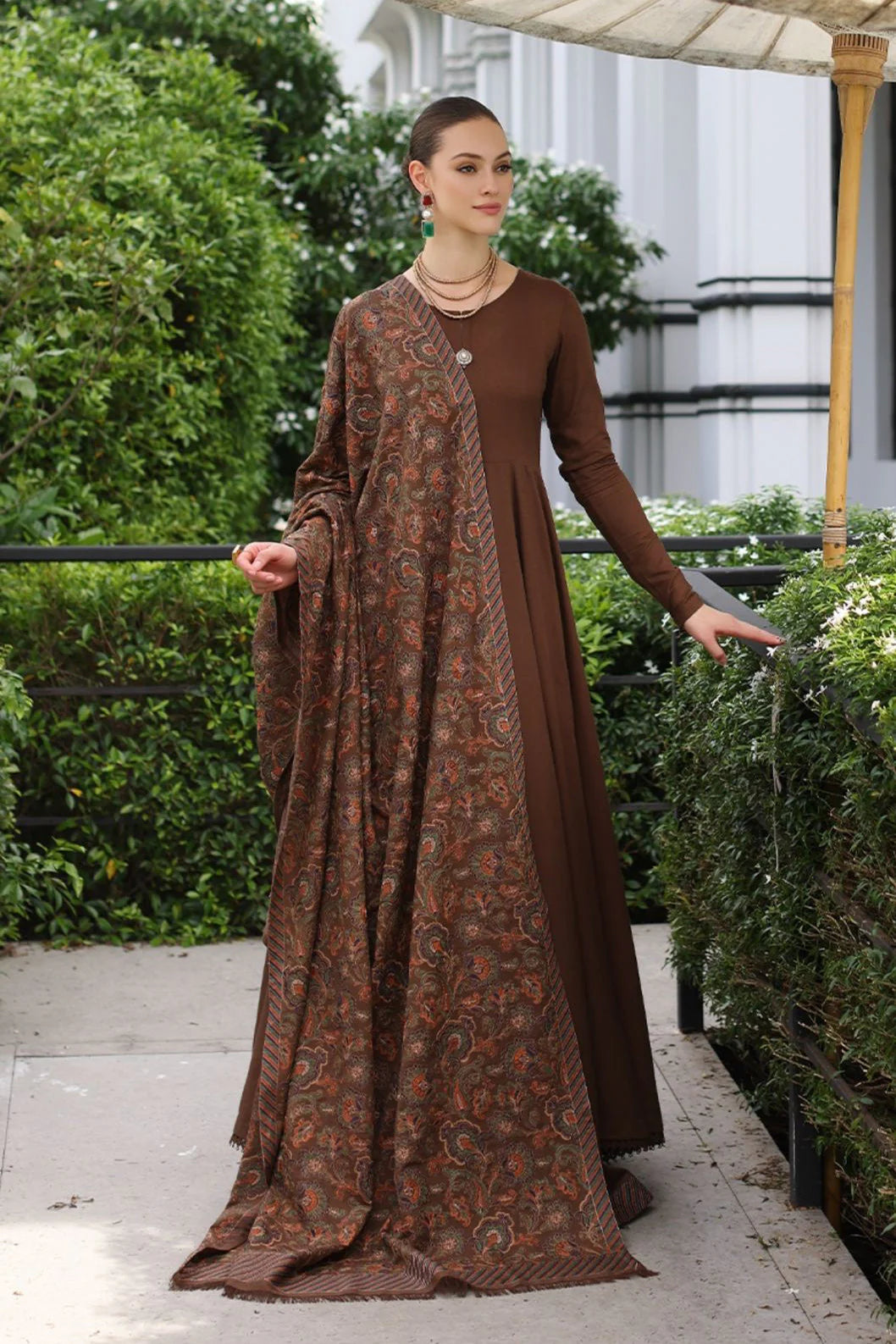 Bareeze - 3PC Luxury Dhanak Embroidered Suit - USME-015024