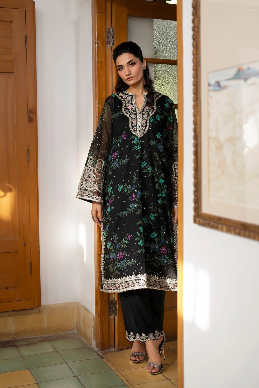 Ethnc - 3PC Luxury Embroidered Suit - USME-016009