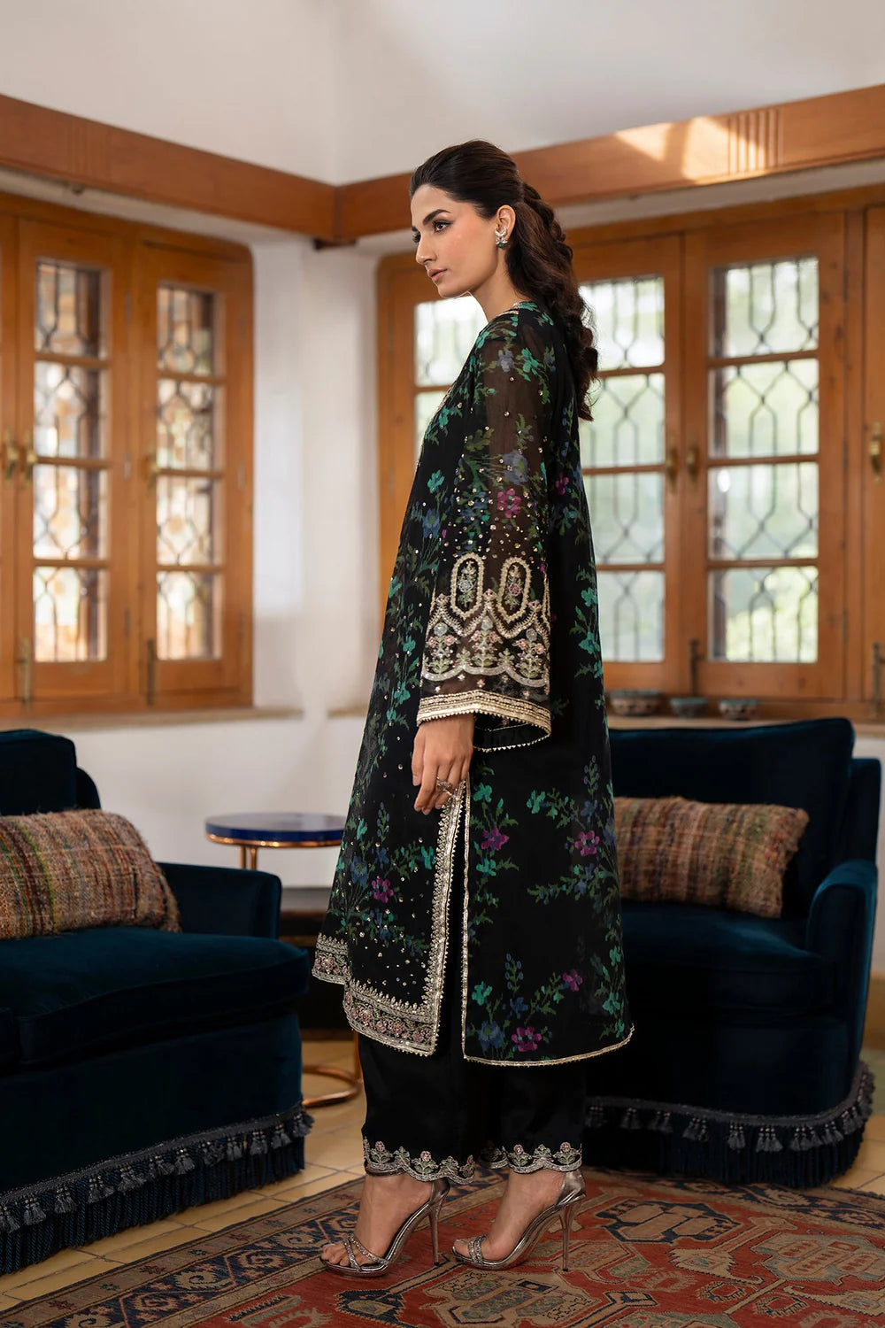 Ethnc - 3PC Luxury Embroidered Suit - USME-016009