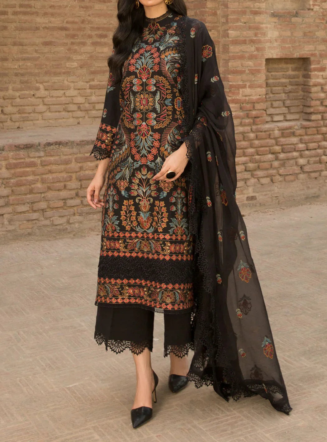 Bareeze - 3PC Lawn Embroidered Suit - USME-0403