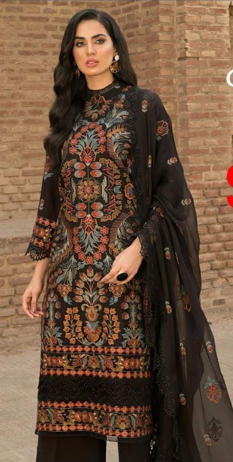 Bareeze - 3PC Lawn Embroidered Suit - USME-0403