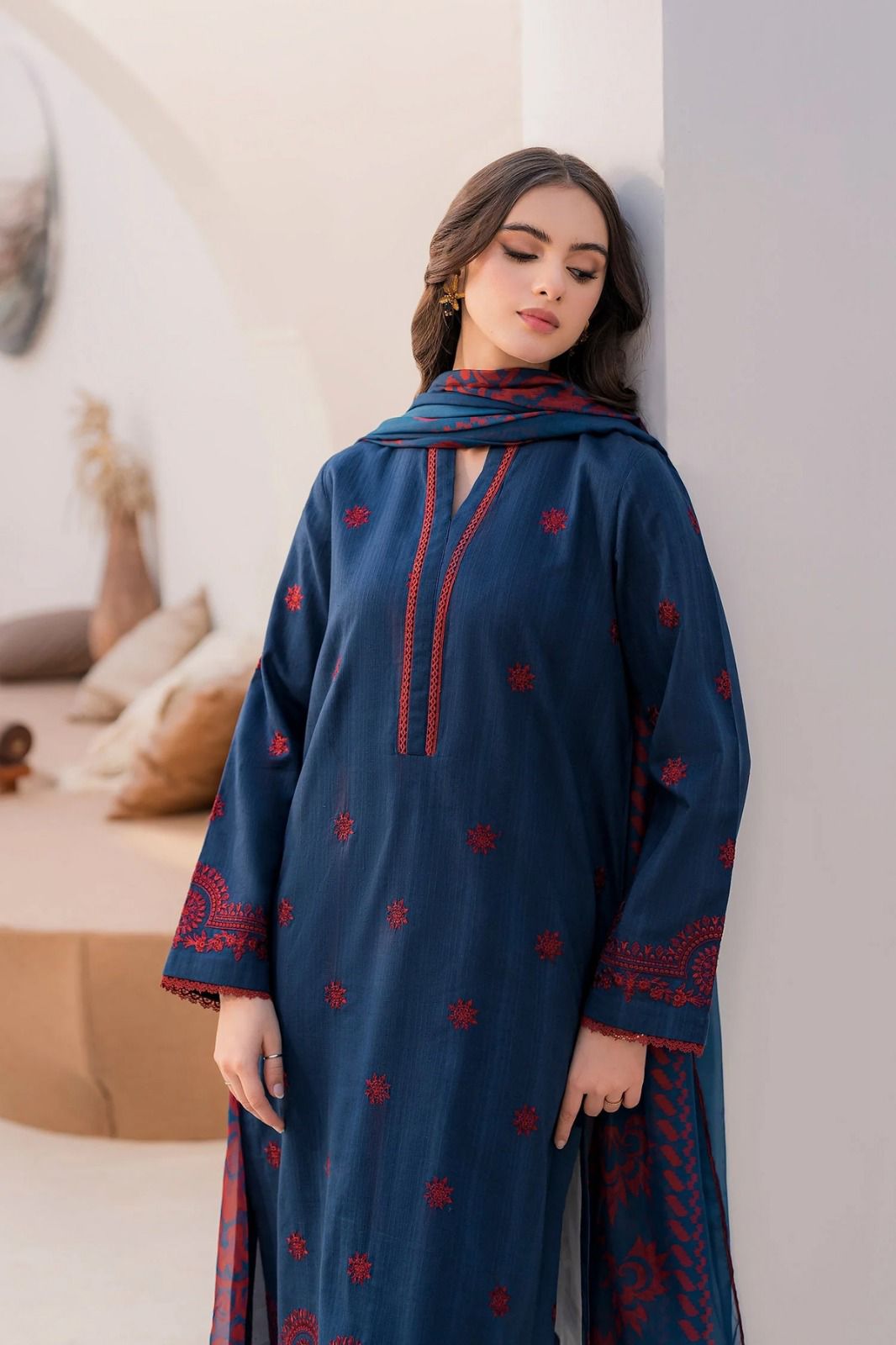 JAZMIN - 3PC Lawn Embroidered Suit USME-06046