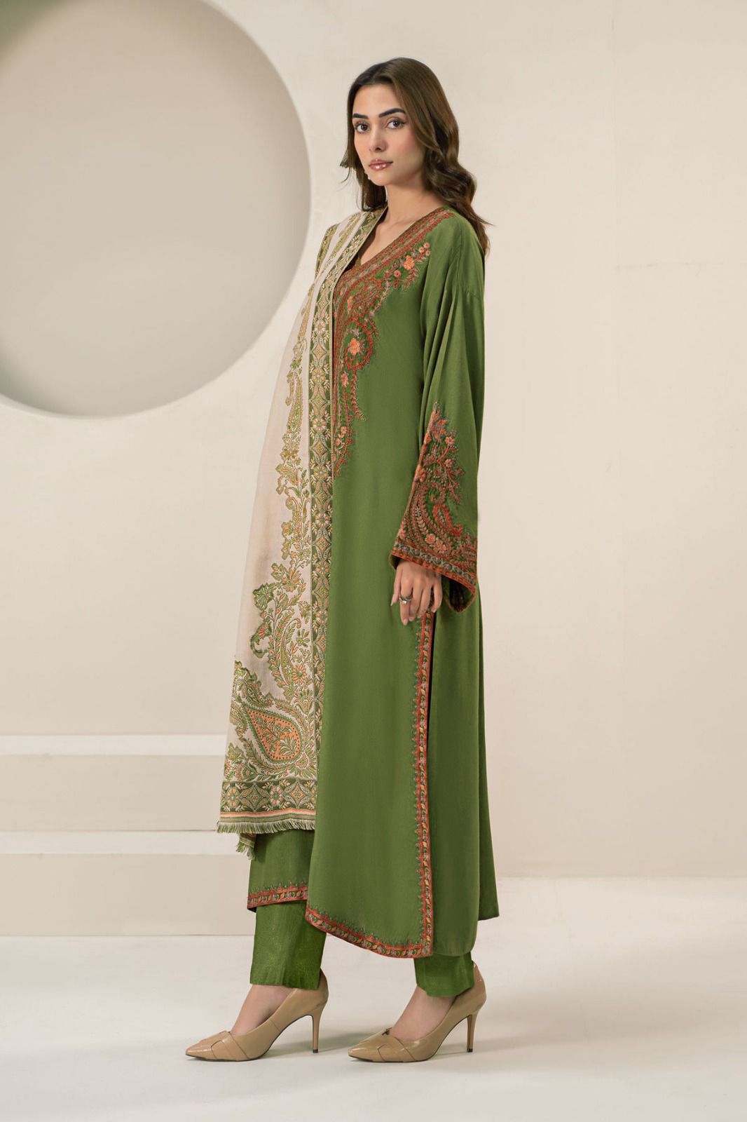 Maria.B - 3PC Lawn Embroidered Suit - USME-090017